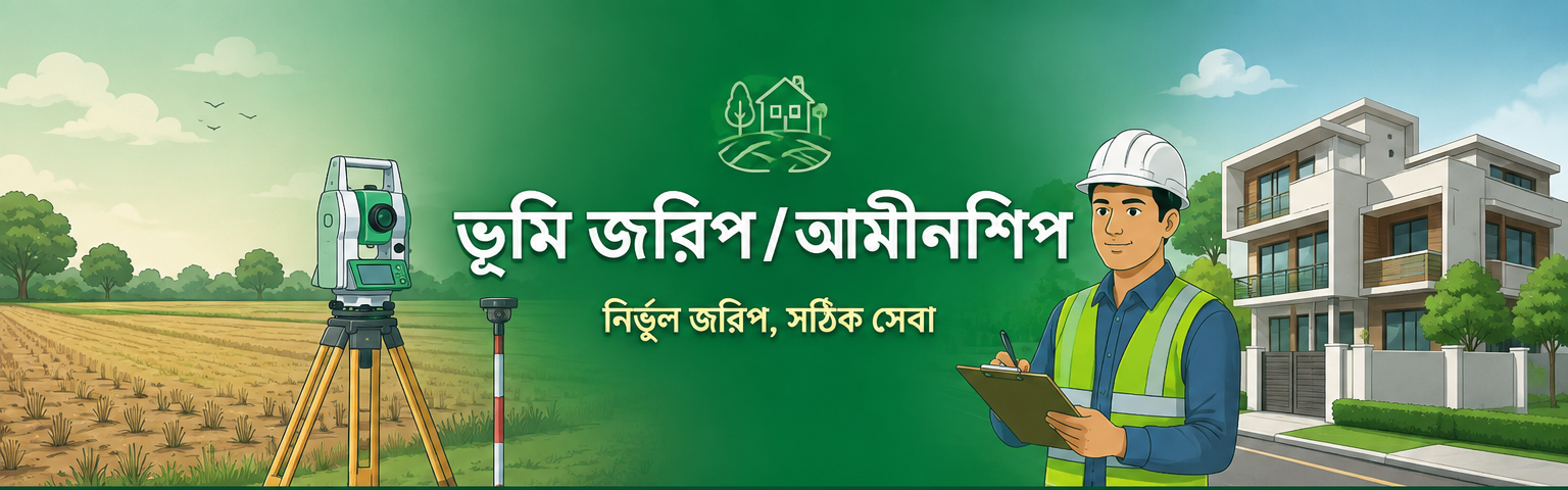 ভূমি জরিপের ব্যানার